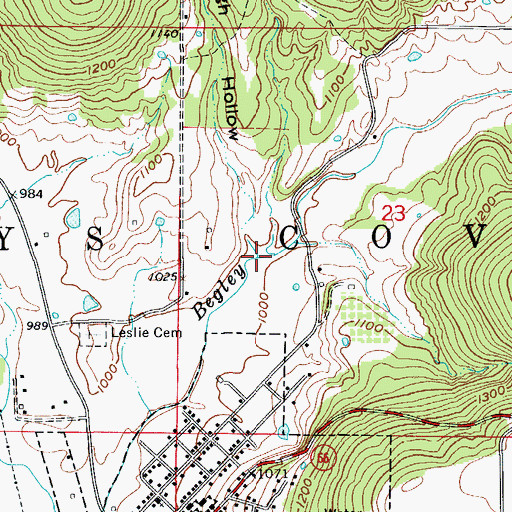 Topographic Map of Hollabaugh Hollow, AR