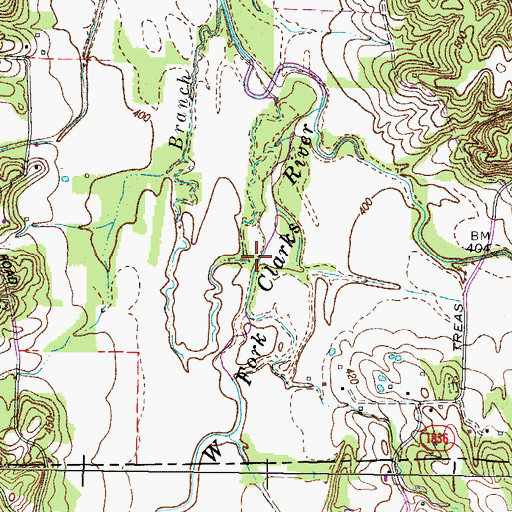Topographic Map of Riley Branch, KY