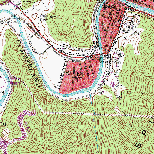 Topographic Map of Rio Vista, KY