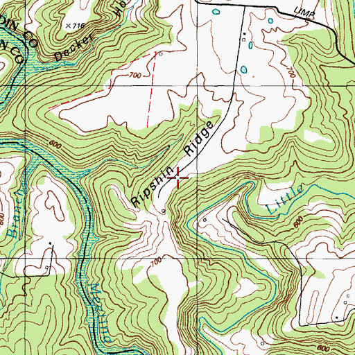 Topographic Map of Ripshin Ridge, KY