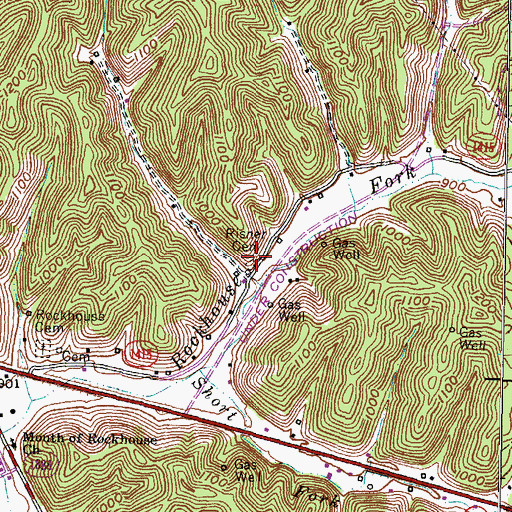 Topographic Map of Risner Cemetery, KY