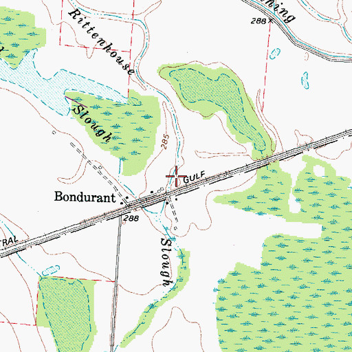 Topographic Map of Rittenhouse Slough, KY