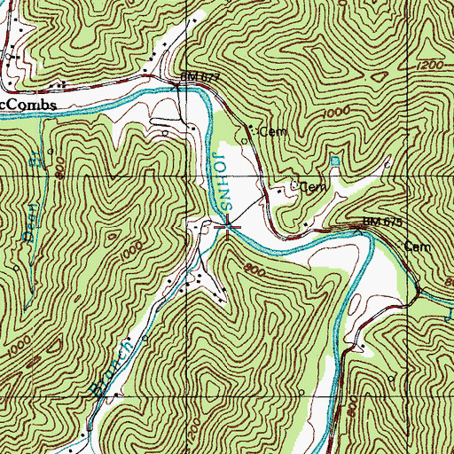 Topographic Map of River Branch, KY