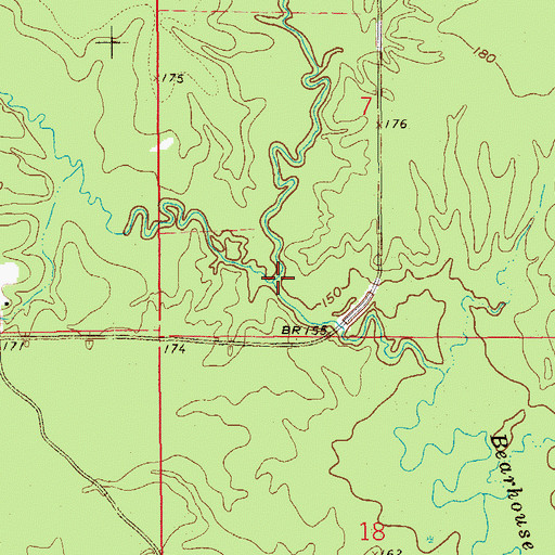 Topographic Map of Holley Creek, AR