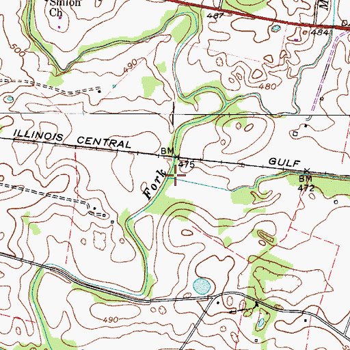 Topographic Map of Riverside Creek, KY