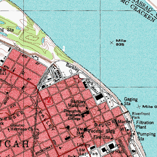 Topographic Map of Riverside Hospital, KY