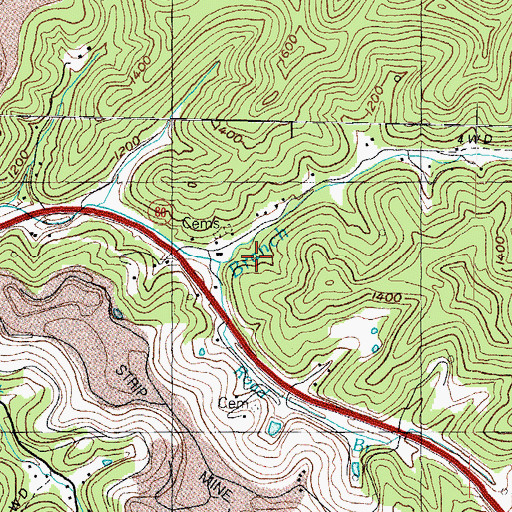 Topographic Map of Road Branch, KY
