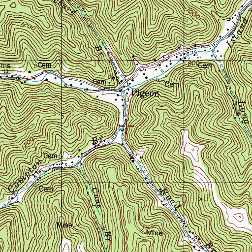 Topographic Map of Road Branch, KY