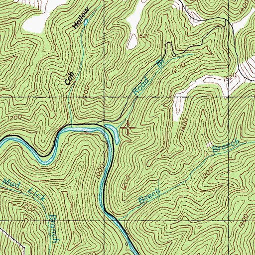 Topographic Map of Road Branch, KY