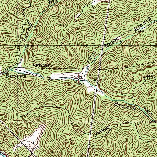 Topographic Map of Road Branch, KY