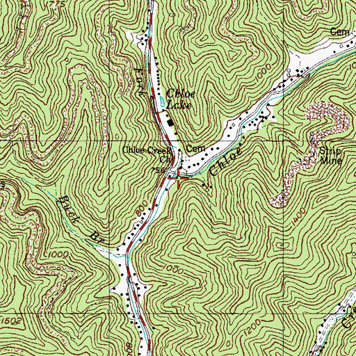 Topographic Map of Road Fork, KY