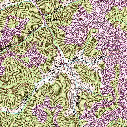 Topographic Map of Road Fork, KY