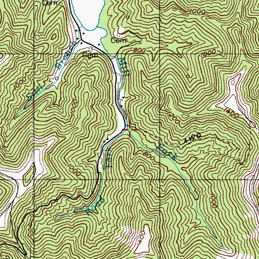 Topographic Map of Road Fork, KY