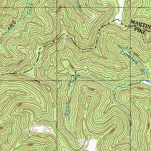 Topographic Map of Road Fork, KY