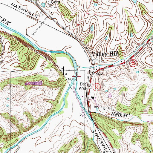 Topographic Map of Road Run, KY