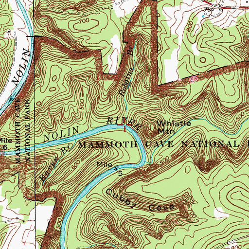 Topographic Map of Robbins Branch, KY