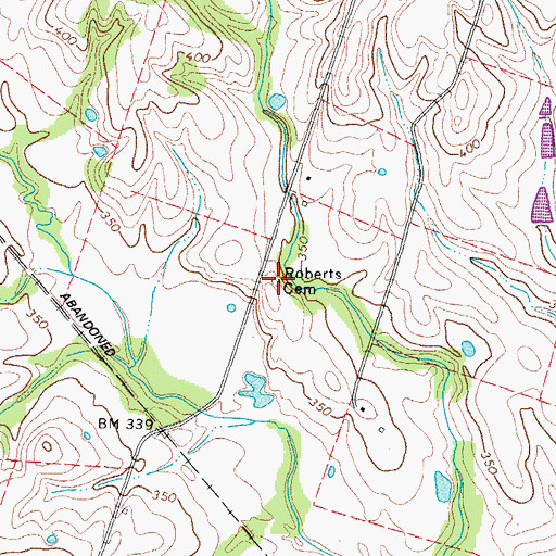 Topographic Map of Roberts Cemetery, KY