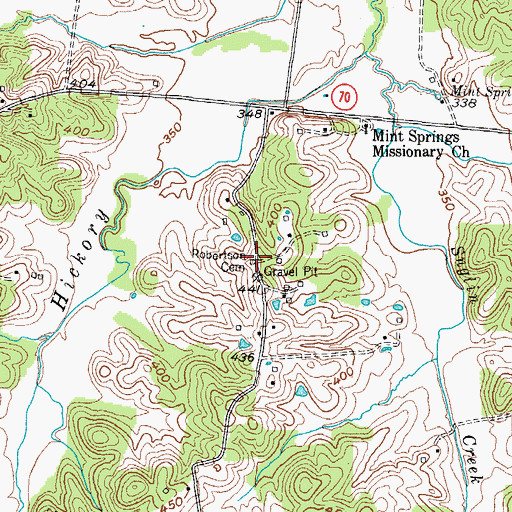Topographic Map of Robertson Cemetery, KY