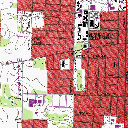 Topographic Map of Robertson School, KY