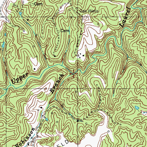 Topographic Map of Robinson Branch, KY