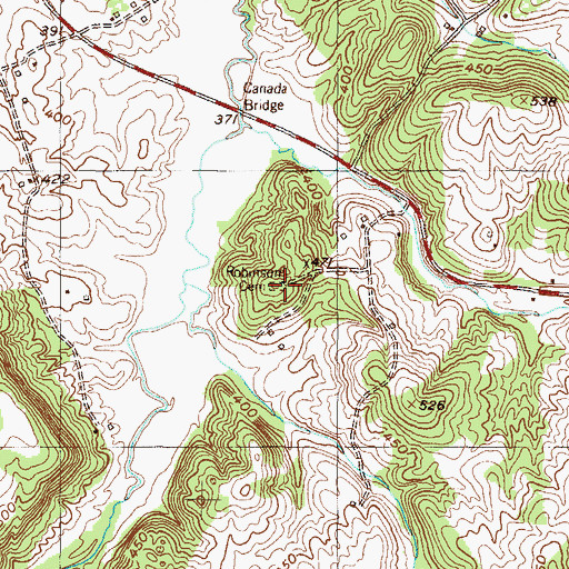 Topographic Map of Robinson Cemetery, KY