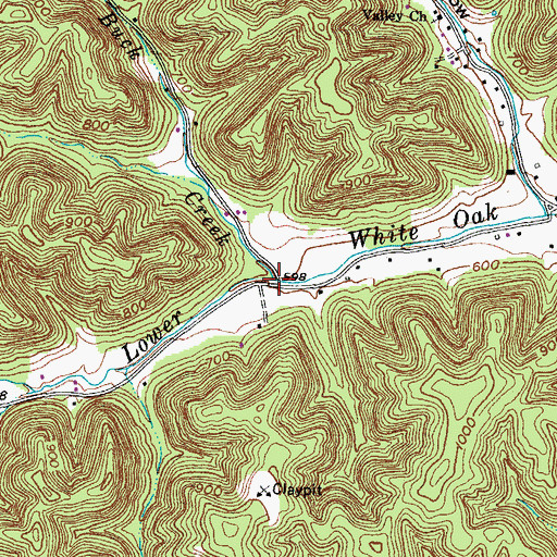 Topographic Map of Buck Creek, KY
