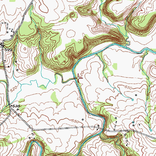 Topographic Map of Rock House Creek, KY