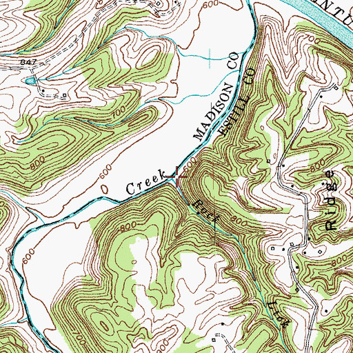 Topographic Map of Rock Lick, KY