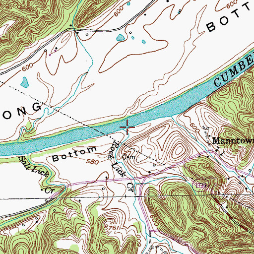 Topographic Map of Rock Lick Creek, KY