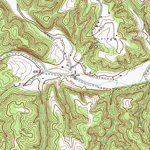 Topographic Map of Rock Lick Creek, KY