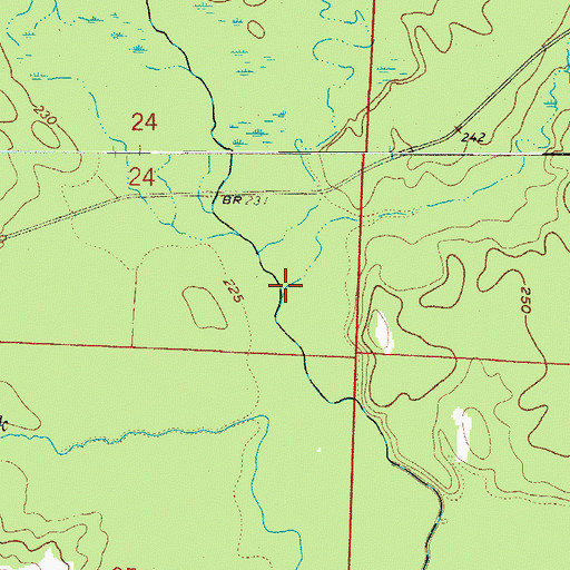 Topographic Map of Holly Creek, AR