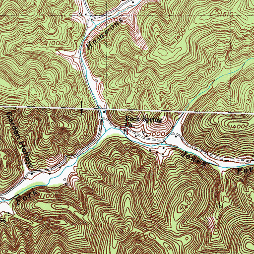 Topographic Map of Rock Spring Church, KY