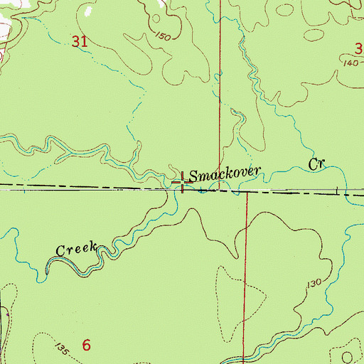 Topographic Map of Holly Creek, AR