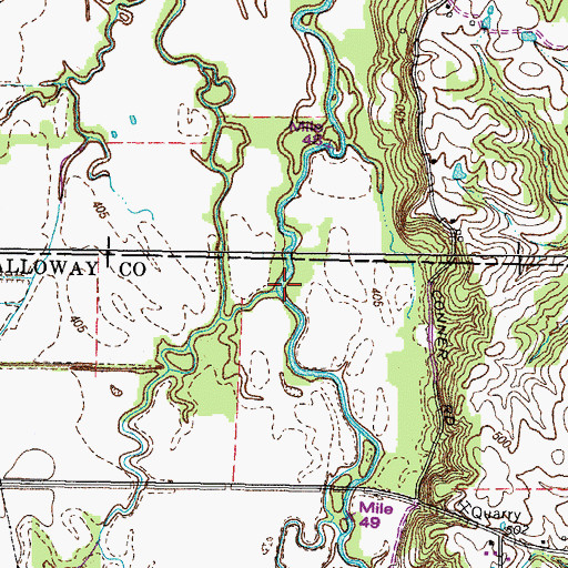 Topographic Map of Rockhouse Creek, KY