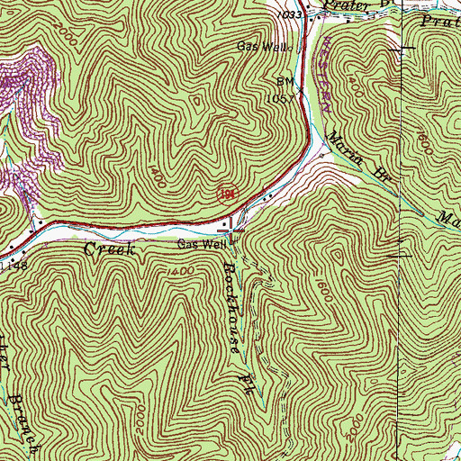 Topographic Map of Rockhouse Fork, KY
