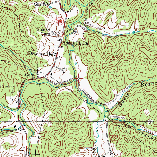 Topographic Map of Rockhouse Fork, KY