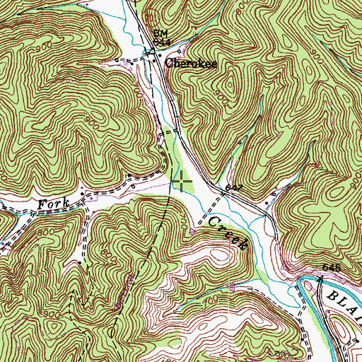 Topographic Map of Rockhouse Fork, KY