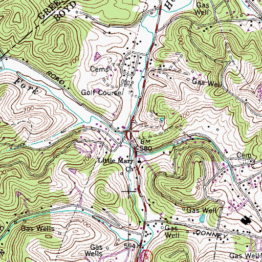 Topographic Map of Rockhouse Fork, KY