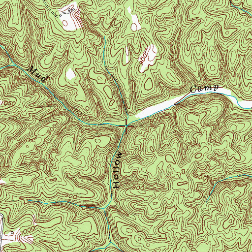 Topographic Map of Rockhouse Hollow, KY