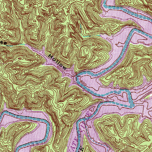 Topographic Map of Rockhouse Hollow, KY