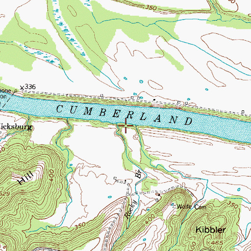 Topographic Map of Rocky Branch, KY