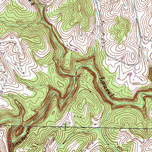 Topographic Map of Rocky Creek, KY