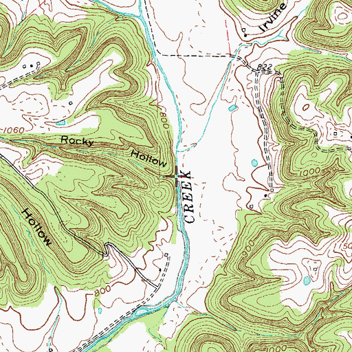 Topographic Map of Rocky Hollow, KY