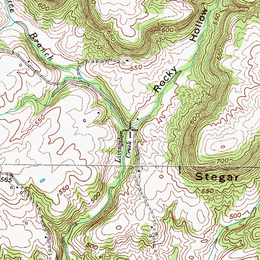 Topographic Map of Rocky Hollow, KY