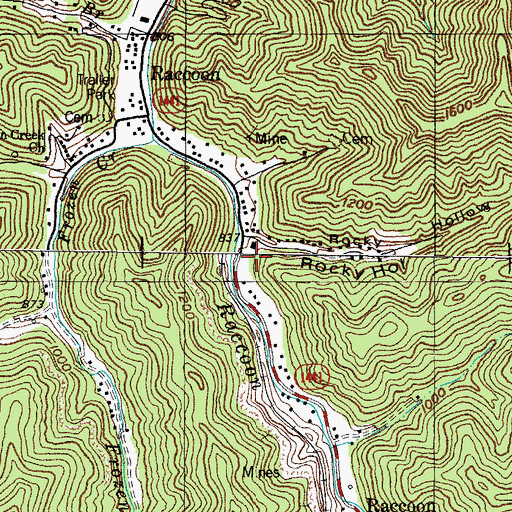 Topographic Map of Rocky Hollow, KY