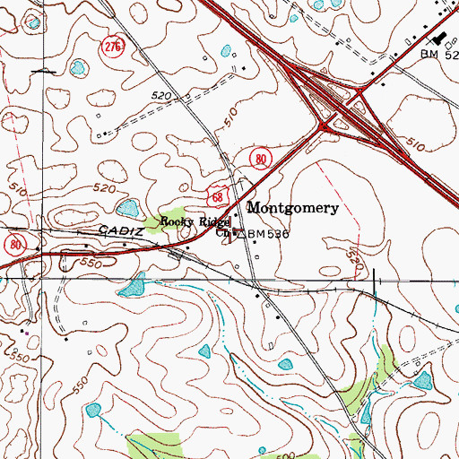 Topographic Map of Rocky Ridge Church, KY