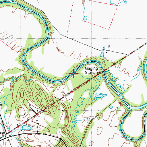 Topographic Map of Rolling Fork Slough, KY