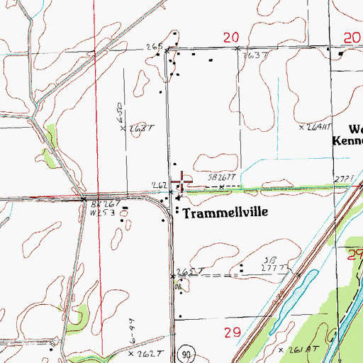 Topographic Map of Holly Island Church, AR