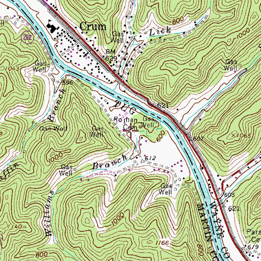 Topographic Map of Roman Cemetery, KY