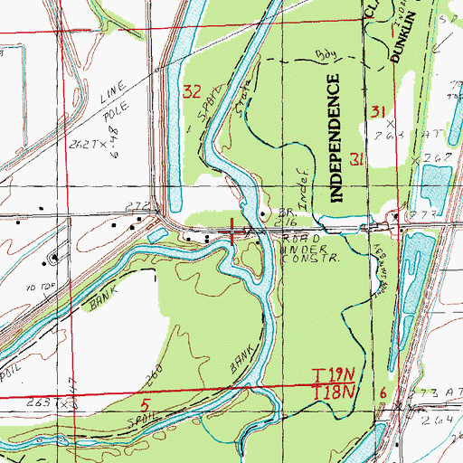 Topographic Map of Holly Island Gage, AR
